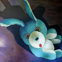 „Bunny von oben II“ Dean Hills 2009, Öl auf Leinwand, 230 x 230 cm